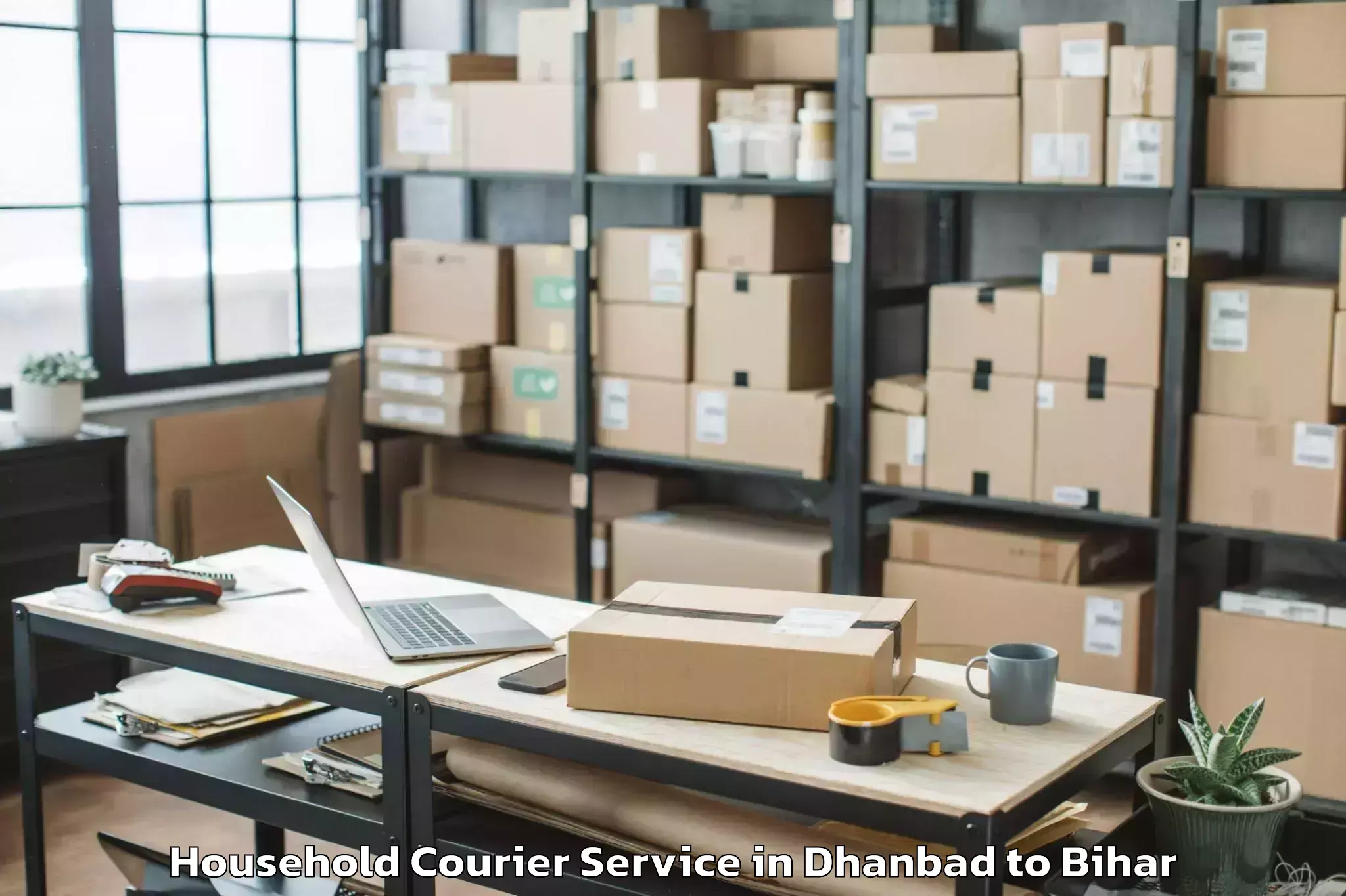 Easy Dhanbad to Purnahiya Household Courier Booking